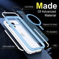 thumbnail image 3 of ELEHOLD for iPhone 16 Plus Compatible with Magsafe Accessories Case,Translucent Matte Magnetic Slim Non-Slip Shockproof Women Men Protective Cover,Blue, 3 of 7