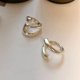 thumbnail image 3 of Anillos lisos de Plata de Ley 925 para mujer, joyería de cadena ahuecada, anillos abiertos para los dedos para fiesta, regalo de cumpleaños, 3 of 4