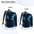 thumbnail image 4 of Balery Blue Marble And Gold Vintage Canvas Backpack for Men and Women - Large Capacity, Durable Travel Laptop Bag for School, Work, Hiking, and Outdoor Activities, 4 of 7