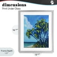 thumbnail image 4 of Stupell Industries Tropical Cerulean Sky & Palms Gray Framed Print Under Glass, 13 x 16, by Dan Meneely, 4 of 8