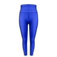 thumbnail image 7 of Gkeoshab Crz Yoga Leggings Women'S Sports Slim Fit Slimming High Yoga Pants Nylon High Waisted Glossy Leggings Blue XL, 7 of 7