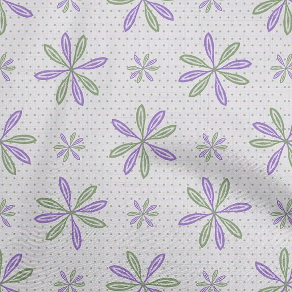 oneOone Cotton Cambric Purple Fabric Asian Block Sewing Material Print Fabric By The Yard 56 Inch Wide