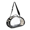 thumbnail image 4 of STARTIST Collapsible Soft Sided Pet Carriers Clear for Puppy Small Medium Dogs Hiking Gold S, 4 of 9