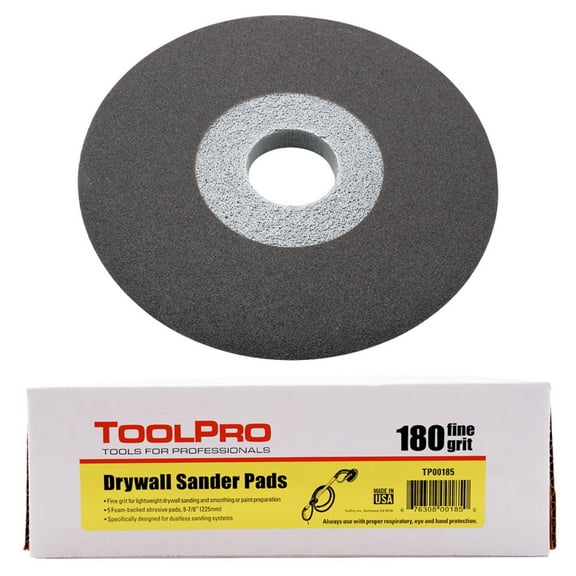 ToolPro 9 In. Fine 180 Grit Drywall Sander Pads (5-Pack)
