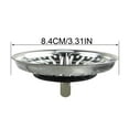 thumbnail image 3 of 2/1PCS Kitchen Strainer, Danke Sink Strainer Stainless Steel Drain Stopper for Kitchen Sink Basin Drain Filter Cover, Thickening Stainless Steel Sink Stopper, 3 of 8