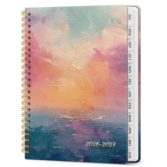 Planner 2026-2027, Academic Year Weekly and Monthly Calender Planner, from Jul 2026 - Jun 2027, Spiral Bound School Planning Book, Perfect for Teacher, Student, Women & Men