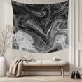thumbnail image 5 of Black Marble Tapestry for Bedroom Wall Hanging Tapestry, Vintage Abstract Grey Fluid Aesthetic Ceiling Backdrop Tapestries Poster Blanket Wall Decor for Teens Room Living Room Dorm 51" x 59", 5 of 8