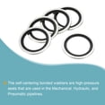 thumbnail image 5 of Unique Bargains G1 Carbon Steel Nitrile Rubber Bonded Sealing Washers, 5 Pack, 5 of 5