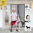 thumbnail image 6 of Kiyuycy Magnetic Screen Door, Durable Fiberglass Mesh, Hands-Free, Self-Sealing, Multiple Sizes and Colors, Keeps Bugs Out, Pet and Kid Friendly 47.2"X82.7", 6 of 11