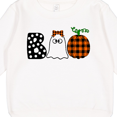 thumbnail image 3 of Inktastic Boo Halloween Ghost and Plaid Pumpkin Toddler Sweatshirt, 3 of 4