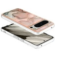 thumbnail image 5 of Designed for Google Pixel 8 Pro Marble Case, Ultra Thin Girls Women Plating Marble Designed Flexible Soft TPU IMD Marble Protective Case Cover for Google Pixel 8 Pro - Rosegold, 5 of 7