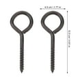 thumbnail image 2 of JUNWELL Eye Hooks Screw Screws Bolts Self Heavy Duty Tapping Steel Stainless Anti Wood Hammock Lag Eyelet Metal Rust  Eyes Ring, 2 of 6