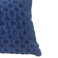 thumbnail image 4 of 20 X 14 Inch Knitted Pillow, Soft Polyester Fiber Fill, Navy Blue - Saltoro Sherpi, 4 of 5