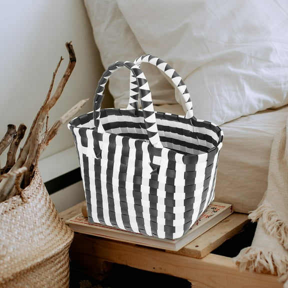 Hemoton Shopping Bag ( Vertical Grid Small Square