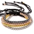 thumbnail image 2 of FRCOLOR Fashion Bracelet Adjustable Weaving Copper Beads Bangle Jewelry Gifts for Men, 2 of 8