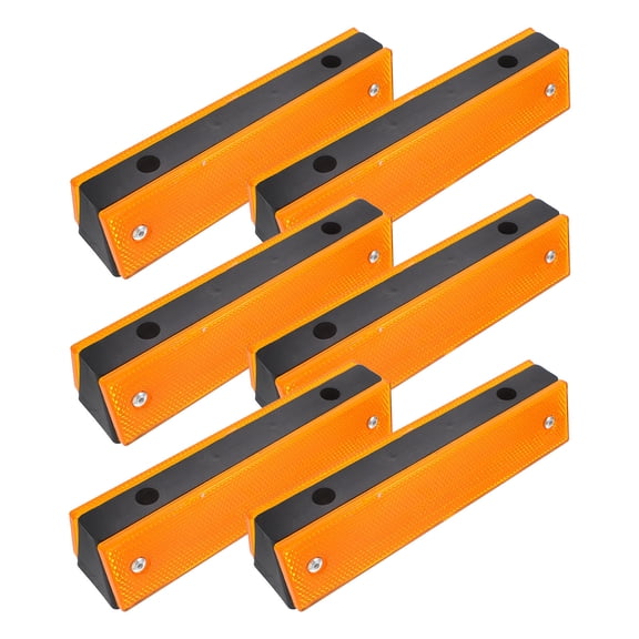 BESTOYARD 6Pcs Double Sided Yellow Reflective Road Signs for Traffic Safety and Easy Installation