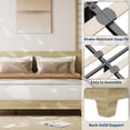 thumbnail image 4 of King Wood Platform Bed Frame with Wood Slat Support, Noise-Free, Easy Assembly, No Box Spring Needed, Underbed Storage Space, Durable Wooden Frame, 4 of 7