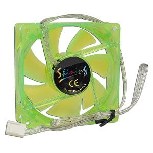 Uv Sensitive Case Fan - S8-08-UV-GO-BP UV Reactive Green 80mm Sleeve Bearing Blue LED 3-pin Case Fan
