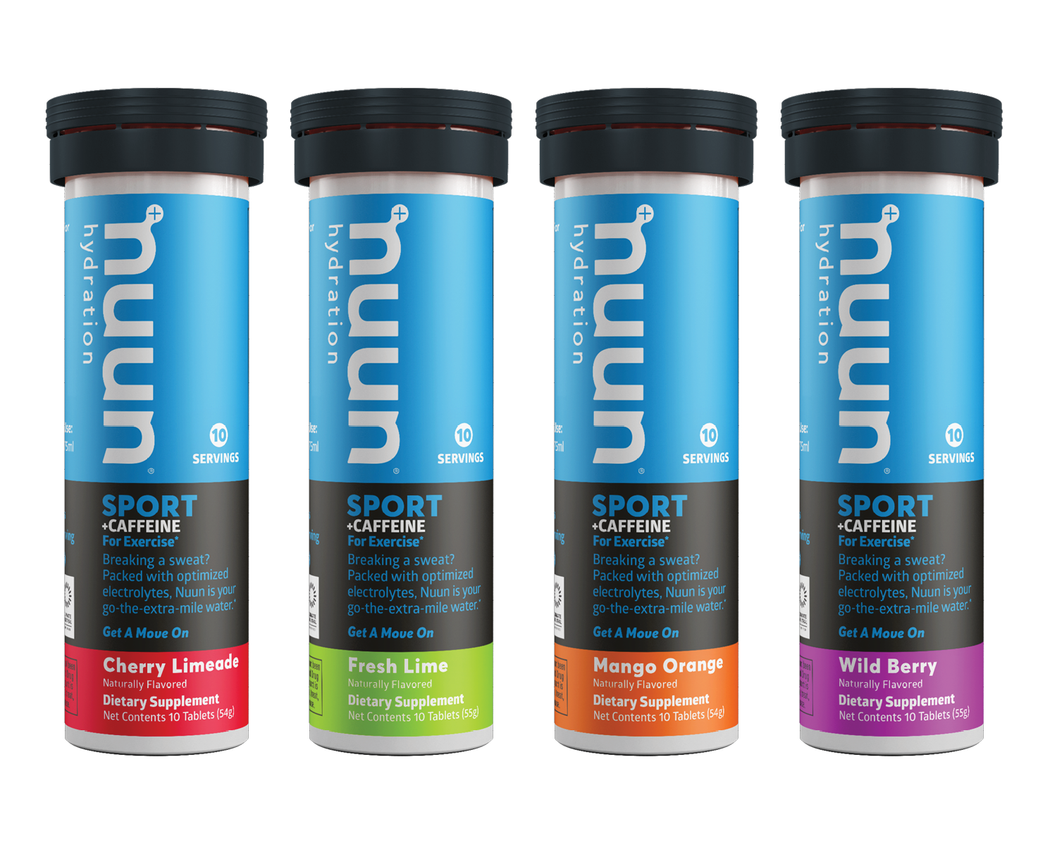 Nuun Sport Caffeine Electrolyte Tablets For Proactive Hydration Mixed 