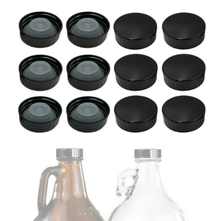 

Hemousy 12PCS Growler Cap Seal Screw Caps Beer Bottle Caps for Glass Gallon Jugs Gallon Jar Carboy Fermenting Jug Glass Beer Growler 38mm