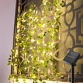 thumbnail image 3 of 7m/12m LED Solar Fairy String Lights Outdoor IP65 Waterproof Watermelon Leaves String Lights with 8 Lighting Modes and Memory Function for Garden Party Weddings Decoration, 3 of 11