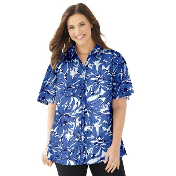 Catherines Women's Plus Size Timeless Short Sleeve Blouse