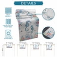 thumbnail image 6 of Coastal Seahorse Table Runner - 120 Inch Long Summer Beach Nautical Ocean Coral Cotton and Linen Blended Dress Scarves Farmhouse Table Runner for Kitchen Dining, Coffee Table, 13" x 120", 6 of 8