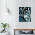 thumbnail image 3 of EastSmooth  Wildlife Animal Canvas Wall Art Black White Wolf with Blue Eyes Picture Giclee Prints Artwork Framed and Stretched Painting for Modern Home Living Room Office Bedroom Bathroom Decoration, 3 of 4