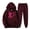 #461-Wine, variant on Women's Sweatshirt and Sweatpants Set, Long Sleeve Hooded with Breast Cancer Awareness Print, Soft Cotton Comfort Fit for Fall Winter Lounge and Daily Wear