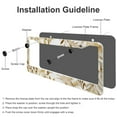 thumbnail image 4 of License Plate Cover Gold with White Floral Wreath Car Tags Frames Holder 2 Pcs Set Tropical Plants Watercolor Flowers Quality Aluminum Metal License Plate Frames for US And CA, 4 of 6