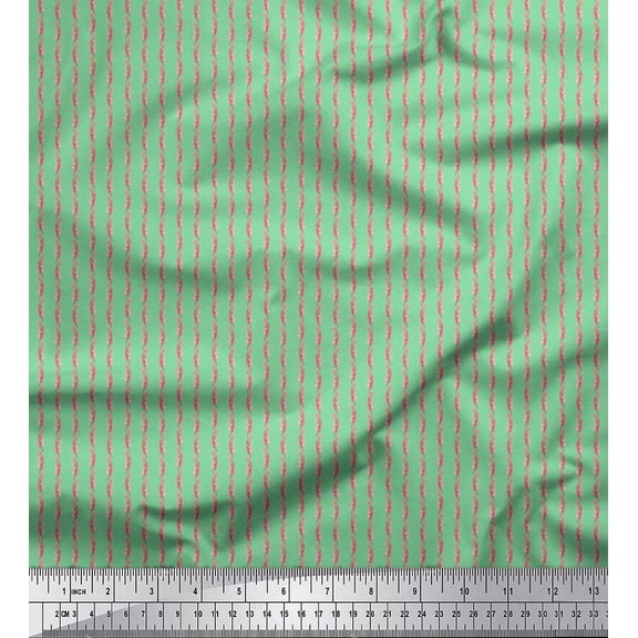 Soimoi Green Cotton Duck Fabric Wheat Leaves Fabric Prints By Yard 44 Inch Wide