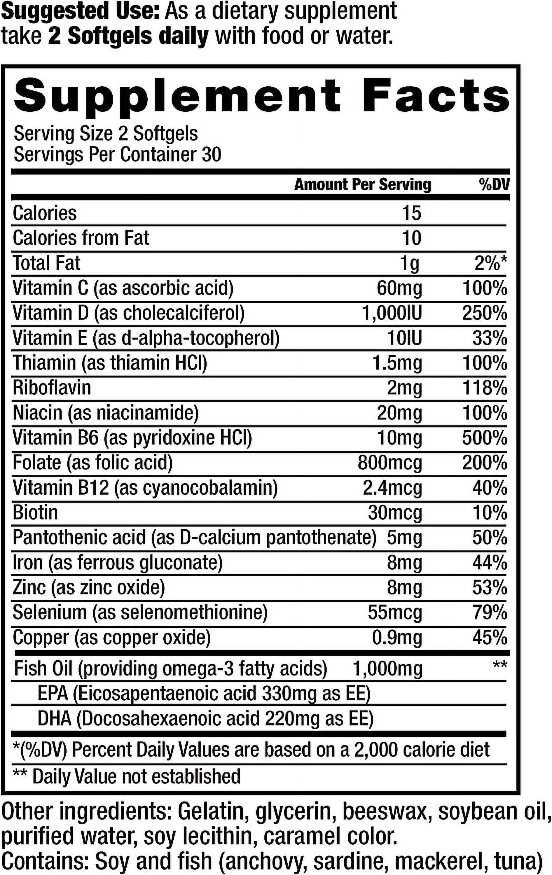 Nephroceuticals ProRenal+D with Omega-3 Fish Oil Kidney Multivitamin, 60ct Softgels