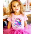 thumbnail image 2 of 5th Birthday Unicorn Shirt for Girls Rainbow Horse Party Theme Five Year Old Graphic Tee Pink Shirt Youth Small, 2 of 5