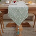 thumbnail image 1 of Mantel de mesa de comedor con patrón ondulado de 13 x 70 pulgadas, adecuado para café, mesa auxiliar larga de granja, mesa de té/café de cocina alta, decoración de restaurante para fiestas, 1 of 5