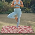 thumbnail image 5 of KUIFORTI Red Flowers Car Front Seat Covers 60 x 33 Inch Beach Towel with Storage Bag Easy Installation Auto Accessories for Yoga,Gym,Workout,Sports,Running,Camping and Beach, 5 of 7