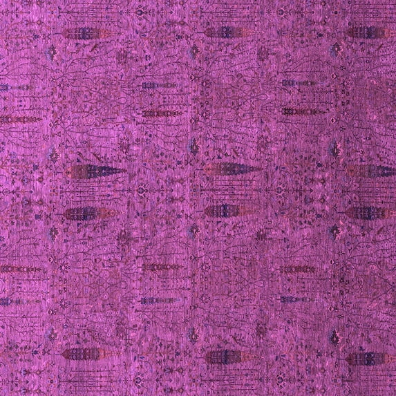 Ahgly Company Indoor Square Abstract Purple Modern Area Rugs, 5' Square