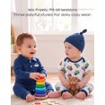 thumbnail image 4 of KIMI BEAR Newborn Baby Boy Romper Clothes 3 Packs Birthday Gift Short Sleeves Long Sleeves Excavator Jumpsuit Bodysuit with Hat Mittens 7pcs Clothing Blue NB, 4 of 7
