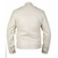 thumbnail image 2 of White Leather Motorcycle Jacket Mens Leather Riding Jacket White Leather Jacket Men Motorcycle Jackets For Men Leather Biker Jacket Mens size 5XL, 2 of 4
