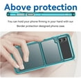 thumbnail image 2 of Case for Samsung Galaxy Z FILP 3 5G Case Slim Dropproof [Defend from Drop/Scratch/Slip/Fingerprint] Clear Acrylic Hard Back Soft TPU Bumper Hybrid Phone Cover for Samsung Z FILP 3 5G-Crystal Blue, 2 of 14