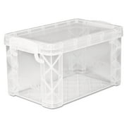 Advantus Super Stacker Storage Boxes, Hold 400 3 x 5 Cards, Plastic, Clear