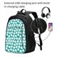 thumbnail image 2 of Balery Green Baseball Mochila con carga USB para hombre y mujer - Mochila impermeable y antirrobo para laptop con puerto USB para viajes, trabajo, 2 of 7