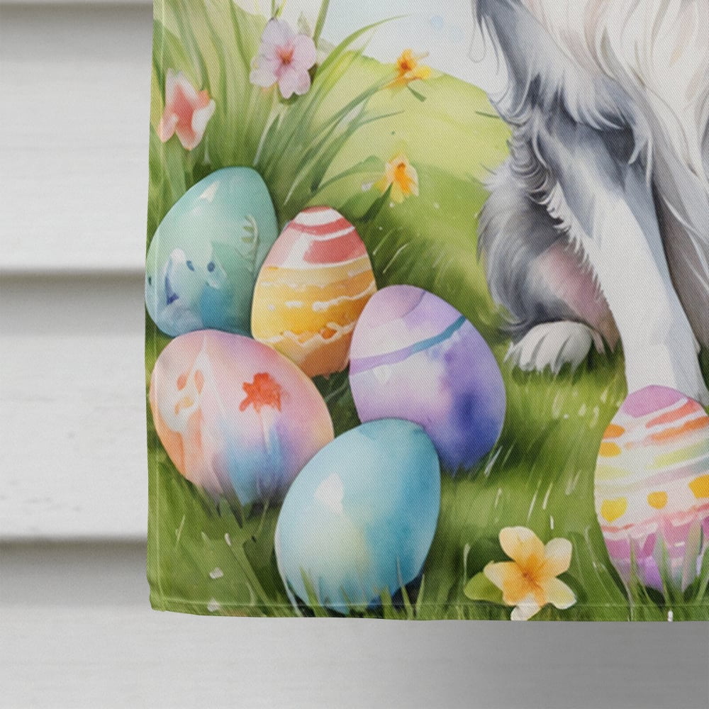 Border Collie Easter Egg Hunt House Flag 28 in x 40 in