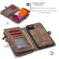 thumbnail image 5 of iPhone 11 Pro Max Case 6.5" 2019, Allytech 2 in 1 Magnetic Detachable TPU Back Cover Folio Flip Shell Stand Zipper Wallet Purse w/ Cards Holder Shockproof Case for Apple iPhone 11 Pro Max,Brown, 5 of 9