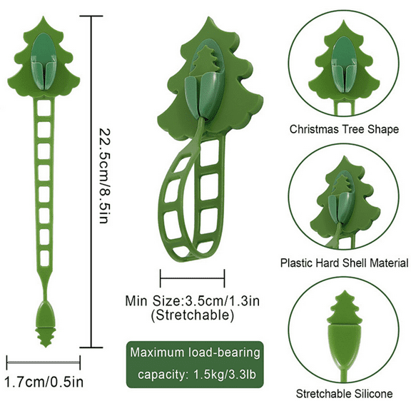 Christmas Garland Hangers for Mantle, Fireplace Stocking and Garland Hanger, Stretchable and Reusable Silicone Adhesive Tape, Suitable for Christmas Door Frame, Staircase Decoration