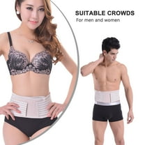 YSNOOWE 1Set Beige Polyester Support Belts with Muscle Support and Blood Lumbar Support Brace