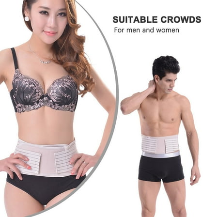 YSNOOWE 1Set Beige Polyester Support Belts with Muscle Support and Blood Lumbar Support Brace