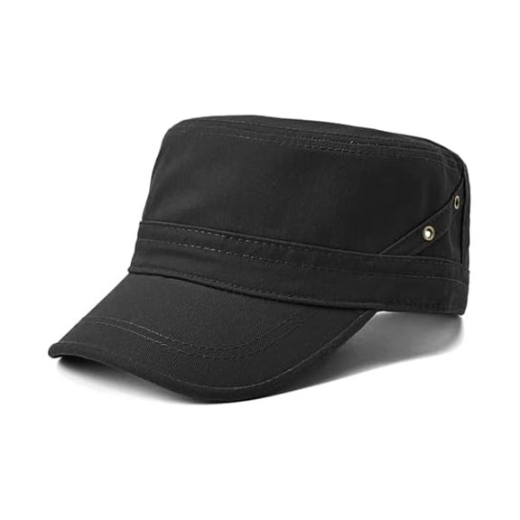 Eryueer Army Cadet Cap for Men Women Military Flat Top Cap Unisex Basic Baseball Cap