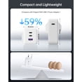 thumbnail image 6 of NOVOO 100W USB-C GaN Wall Charger, 3-Port Fast Charger with Foldable Plug for MacBook, Laptop, iPhone and More, 6 of 12