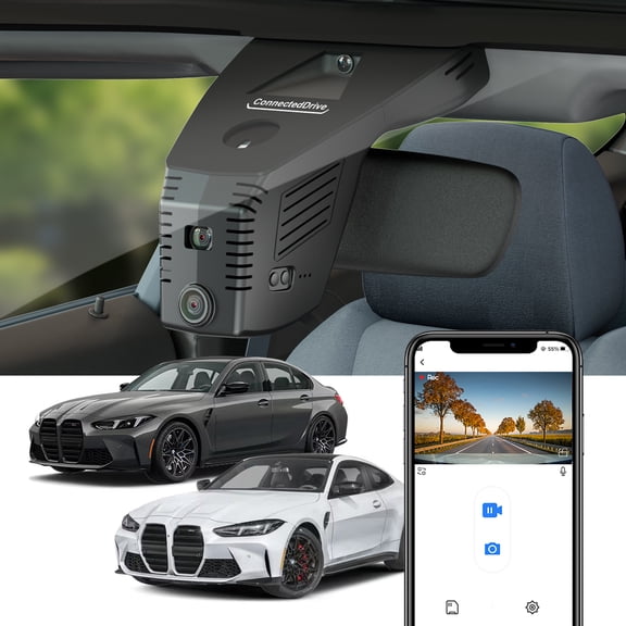 Fitcamx 4K Dash Cam Suitable for BMW 3 Series, M3, i3, 4 Series, M4, i4, M340i, M440i 2025-2026 (HD2-6728), 64GB Card