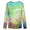 thumbnail image 5 of Tops Para Mujer Blusa Casual Elegante Camisas de Manga Larga Otoño Estampado de Flores de Moda Camiseta de Cuello Redondo Top Pullover Odeerbi  ODB171179, 5 of 5